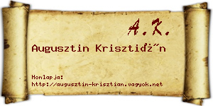 Augusztin Krisztián névjegykártya