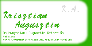 krisztian augusztin business card
