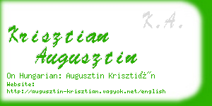krisztian augusztin business card